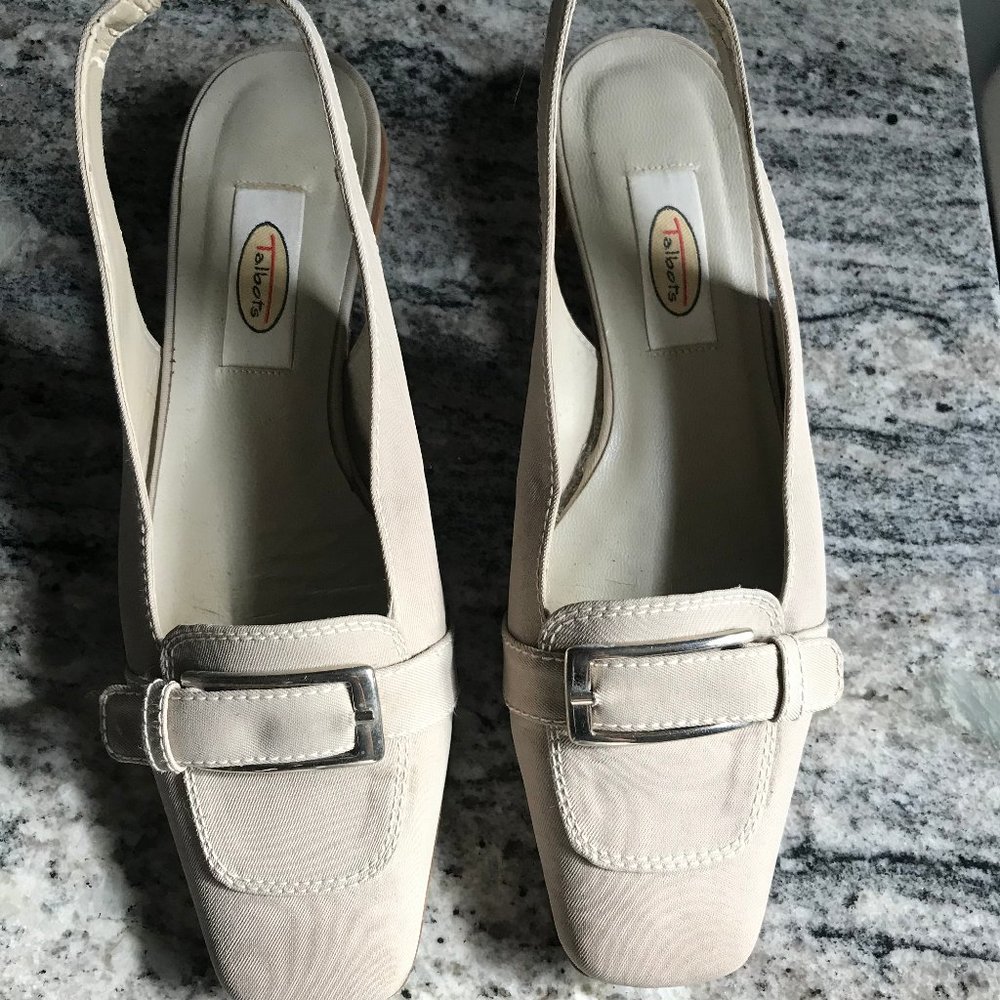 Talbots tan sling back shoes